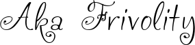 Aka Frivolity Font