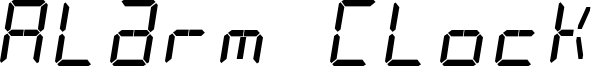 Alarm Clock Font