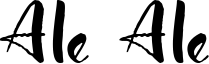 Ale Ale Font