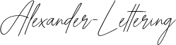 Alexander-Lettering Font