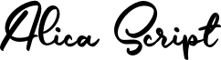Alica Script Font