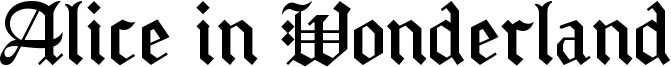Alice in Wonderland Font