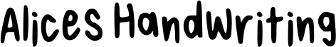 Alices Handwriting Font