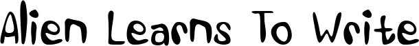 Alien Learns To Write Font