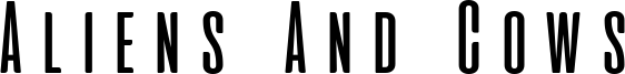 Aliens And Cows Font