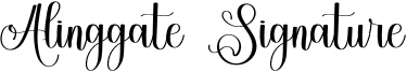 Alinggate Signature Font