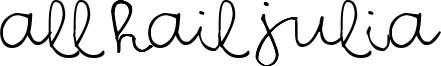 All Hail Julia Font