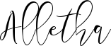 Alletha Font