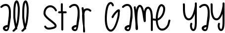 All Star Game Yay Font