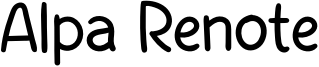 Alpa Renote Font