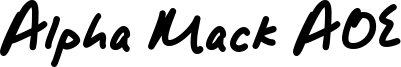 Alpha Mack AOE Font