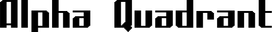 Alpha Quadrant Font