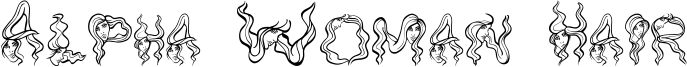 Alpha Woman Hair Font