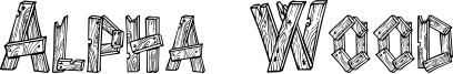Alpha Wood Font
