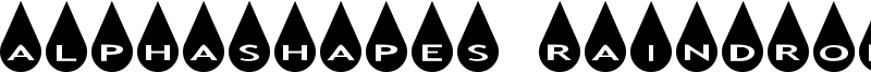 AlphaShapes Raindrops Font