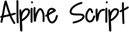 Alpine Script Font