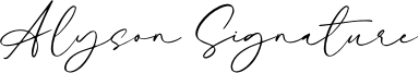 Alyson Signature Font