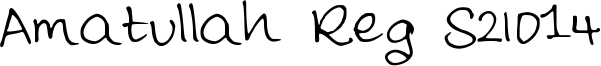 Amatullah Reg S2014 Font