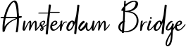 Amsterdam Bridge Font