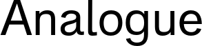 Analogue Font