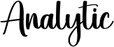 Analytic Font