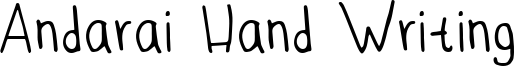 Andarai Hand Writing Font