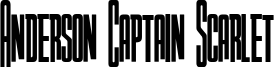 Anderson Captain Scarlet Font