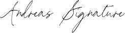 Andreas Signature Font