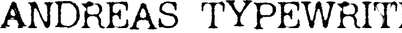Andreas Typewriter Font