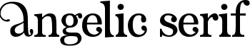 Angelic Serif Font