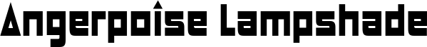 Angerpoise Lampshade Font