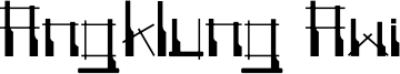 Angklung Awi Font