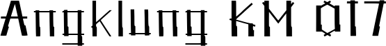 Angklung KM 017 Font