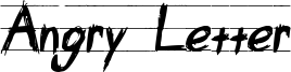 Angry Letter Font