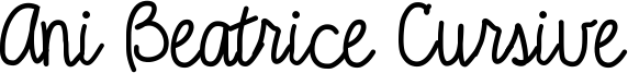 Ani Beatrice Cursive Font
