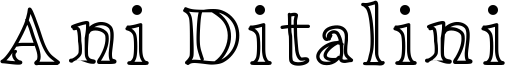 Ani Ditalini Font