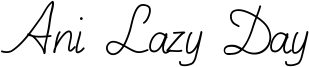 Ani Lazy Day Font