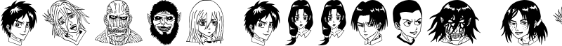 Anime Attack On Titan Image Font