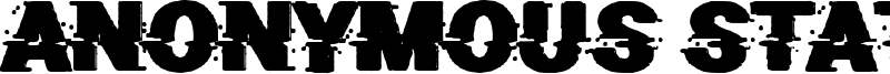 Anonymous State Font