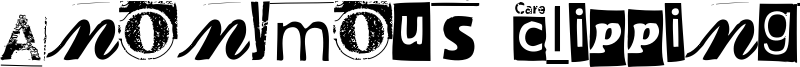 Anonymous Clippings Font