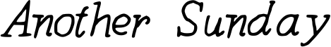 Another Sunday Font