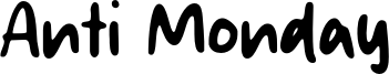 Anti Monday Font