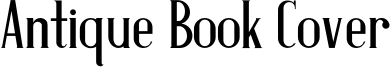 Antique Book Cover Font