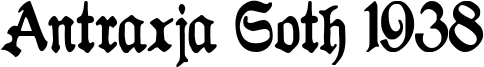 Antraxja Goth 1938 Font