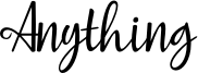 Anything Font