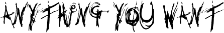 Anything you want Font