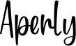 Aperly Font