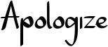 Apologize Font