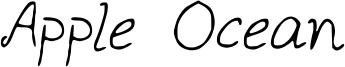 Apple Ocean Font
