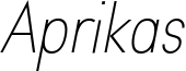 Aprikas_light_italic_Demo.otf